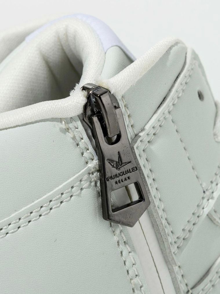 ラインストーンロゴハイカットスニーカー / ホワイトUSX-26007