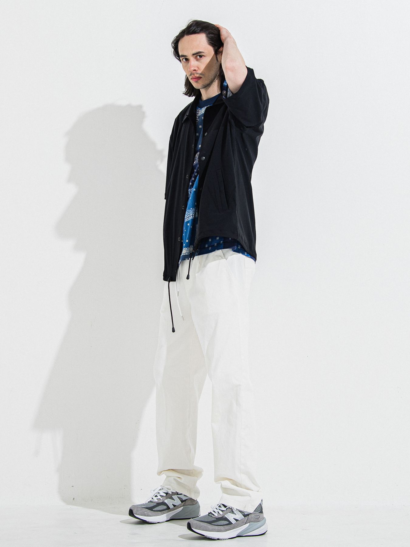 DENIM JERSEY WIDE PT / デニムジャージワイドパンツ / ホワイト