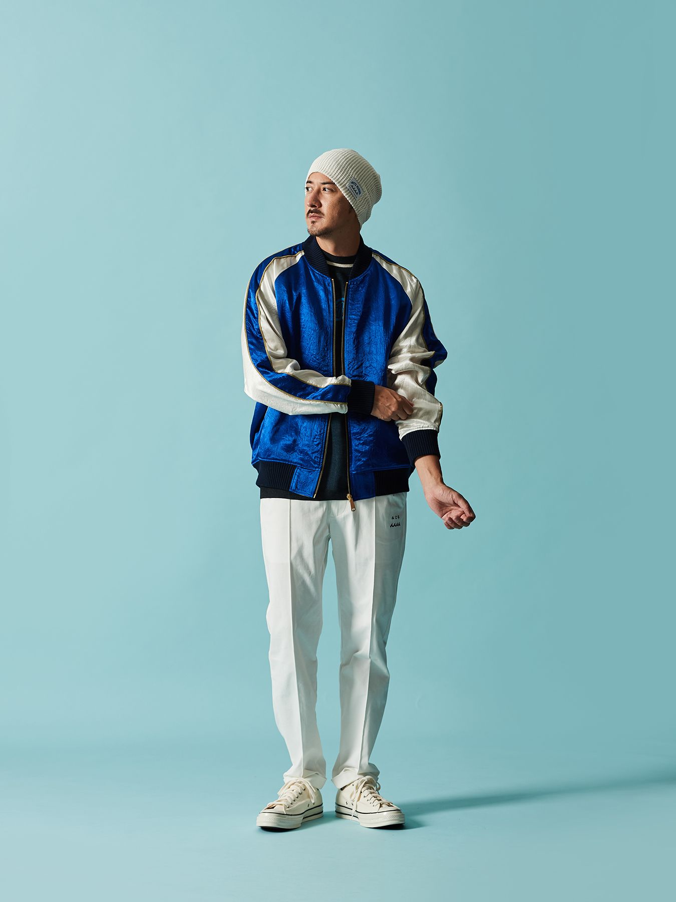 【予約品 10月9日(木) 締切】muta Easy Tight Slacks / イージータイトスラックスパンツ / ホワイト【Acanthus × muta MARINE】