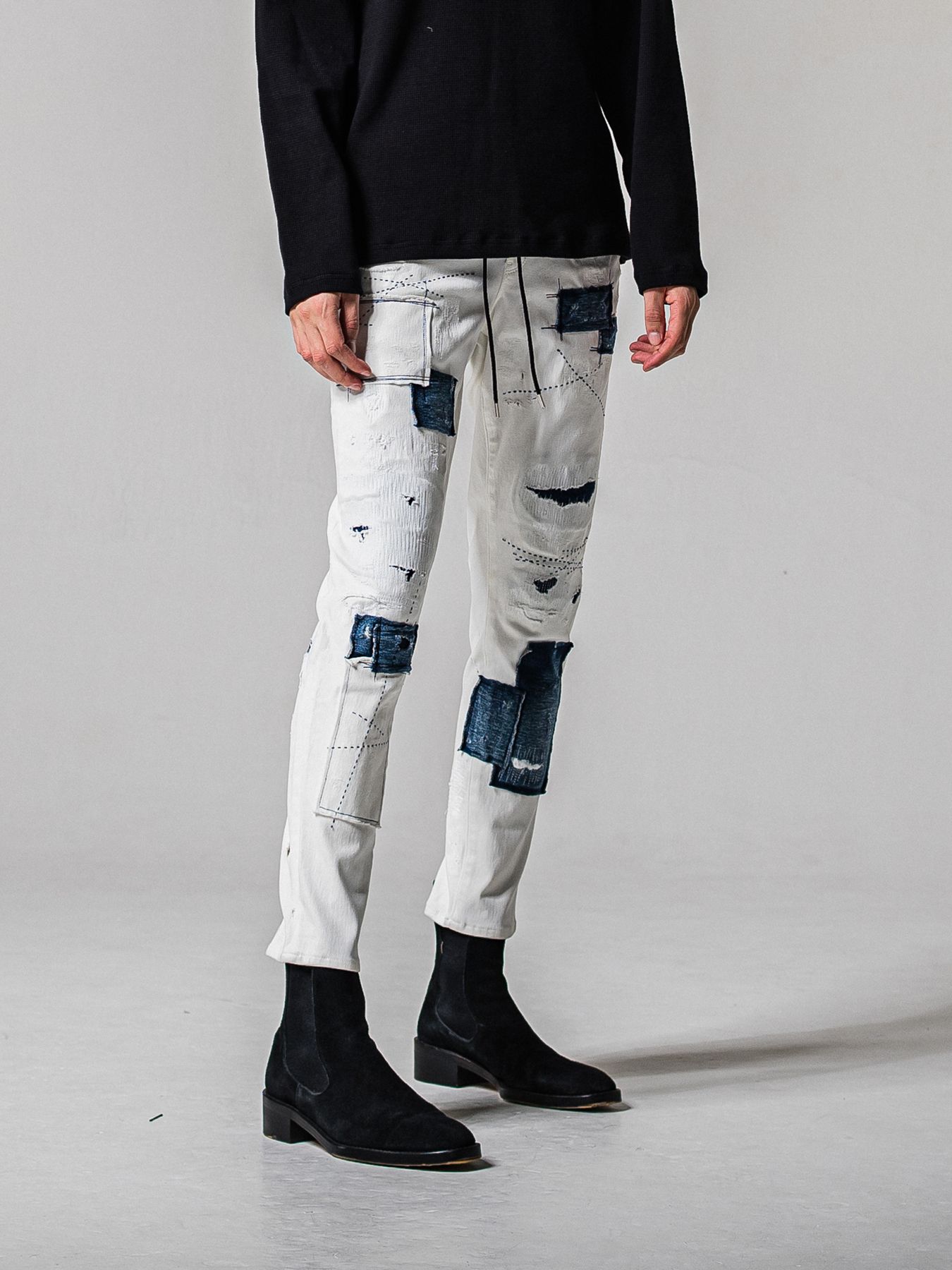 【予約品 11月16日(日) 締切】MICK DENIM JERSEY / ミック デニムジャージ / ホワイトリメイク