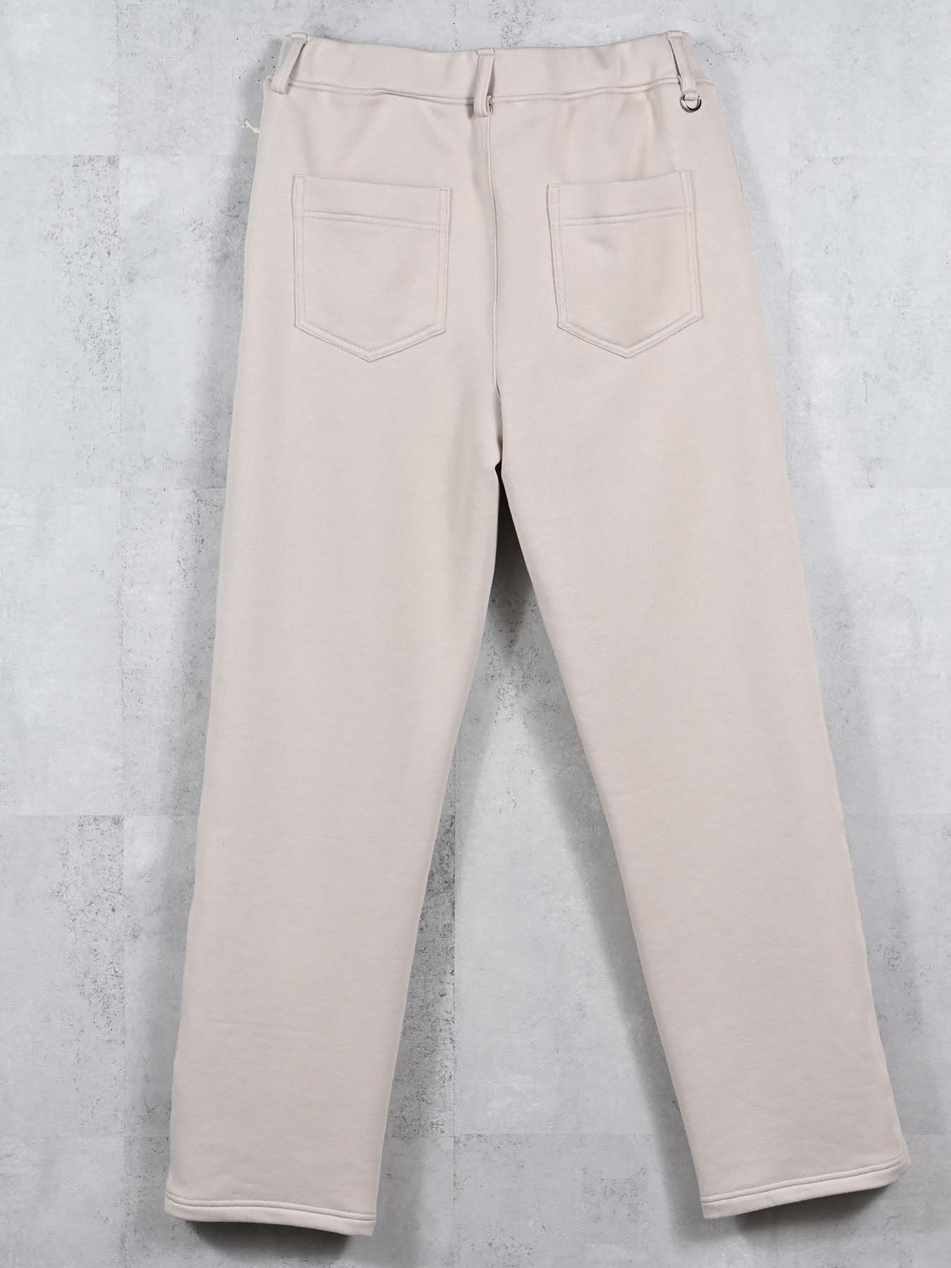 【予約品 11月16日(日) 締切】HF URAKE WIDE TUCK PANTS / 裏毛 セミワイドシルエット ワンタック イージーパンツ / グレージュ