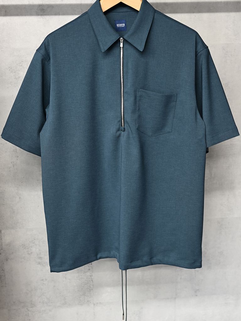 《予約品》 PULLOVER HALF SHIRT  / ハーフジップシャツ / グリーン