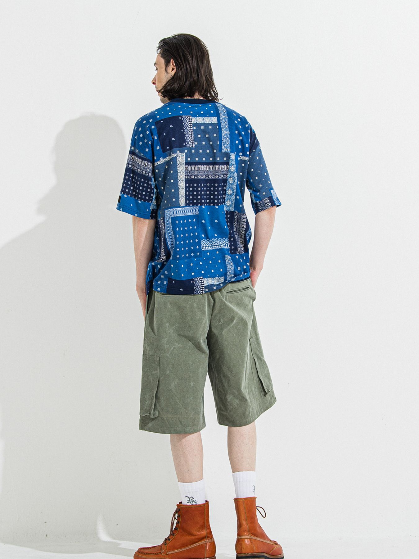 【予約品 】BANDANA OVER TEE / バンダナオーバーサイズTシャツ / ネイビー