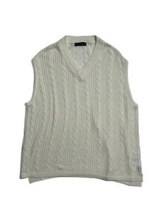 《予約品8月31日 23時55分締め》 KNIT VEST / ベスト / ホワイト 【roarguns 】 2024年2月入荷予定