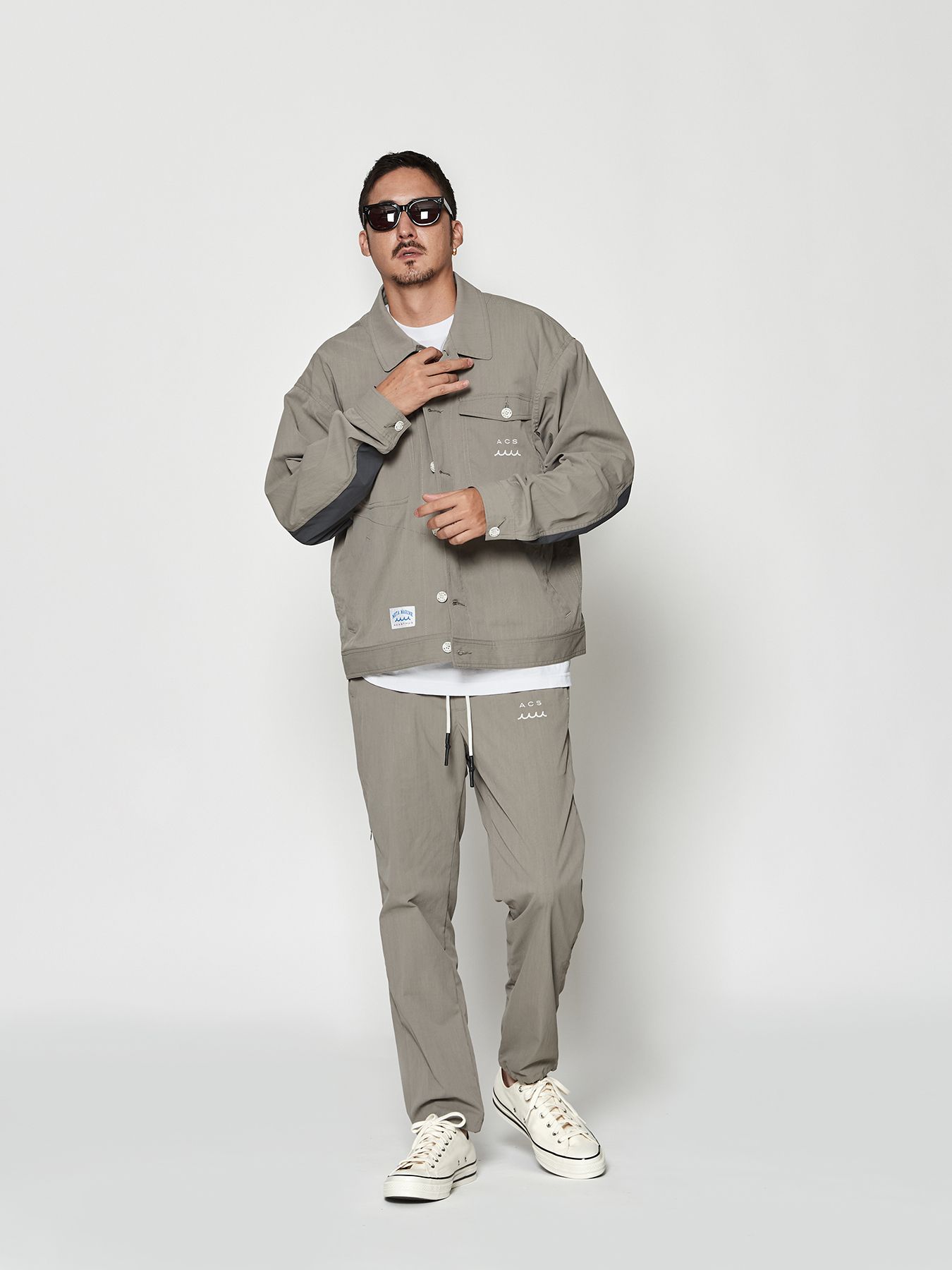 【予約品 10月9日(木) 締切】muta Trucker Jacket / トラッカージャケット / グレー【Acanthus × muta MARINE】