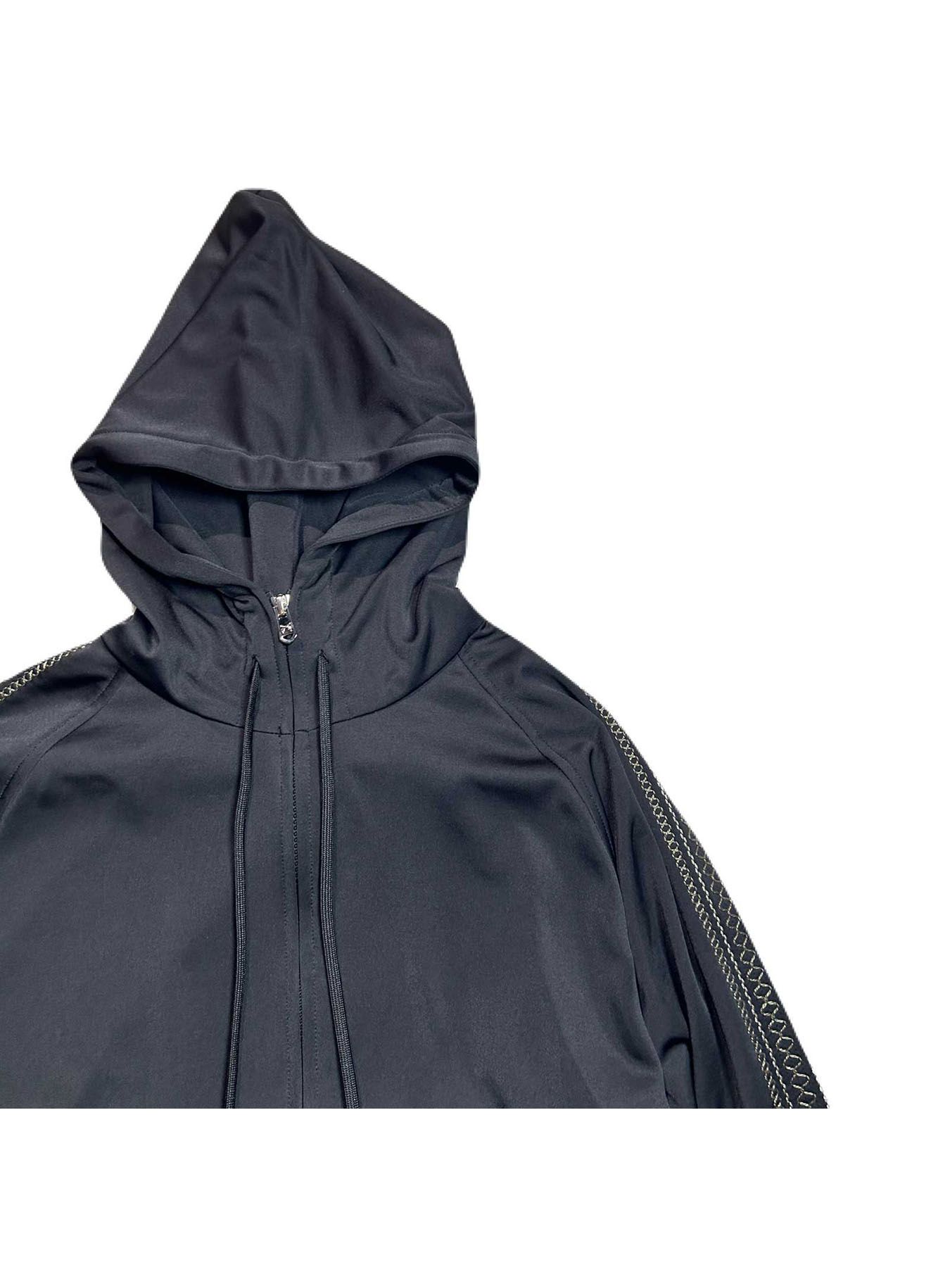 【予約品 8月10日(日) 締切 】SATIN LINE HOODIE / サテン ラインフーディー / ブラック
