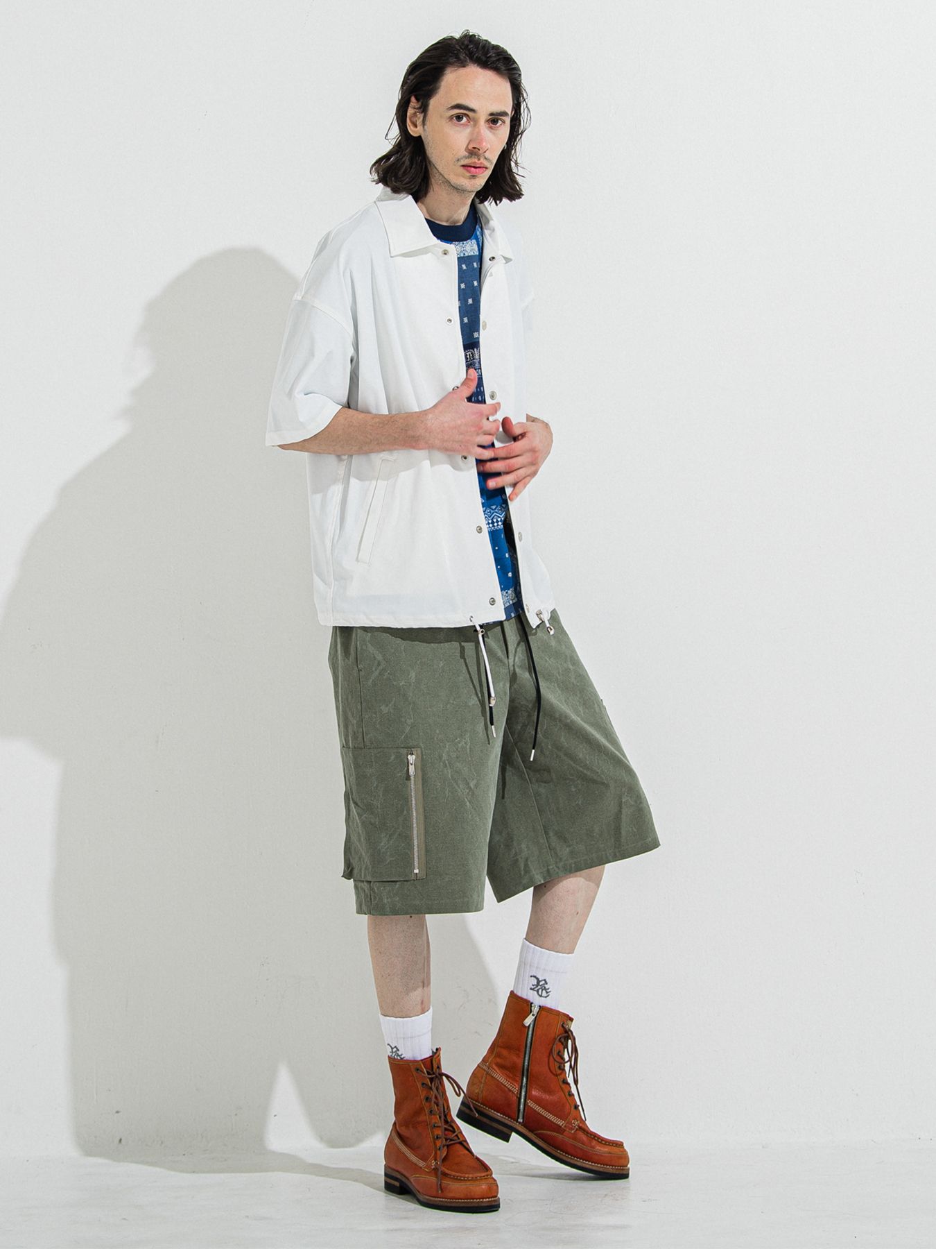 【予約品 】DAVID CARGO HALF PANTS / デヴィッドカーゴハーフパンツ / ヴィンテージカーキ