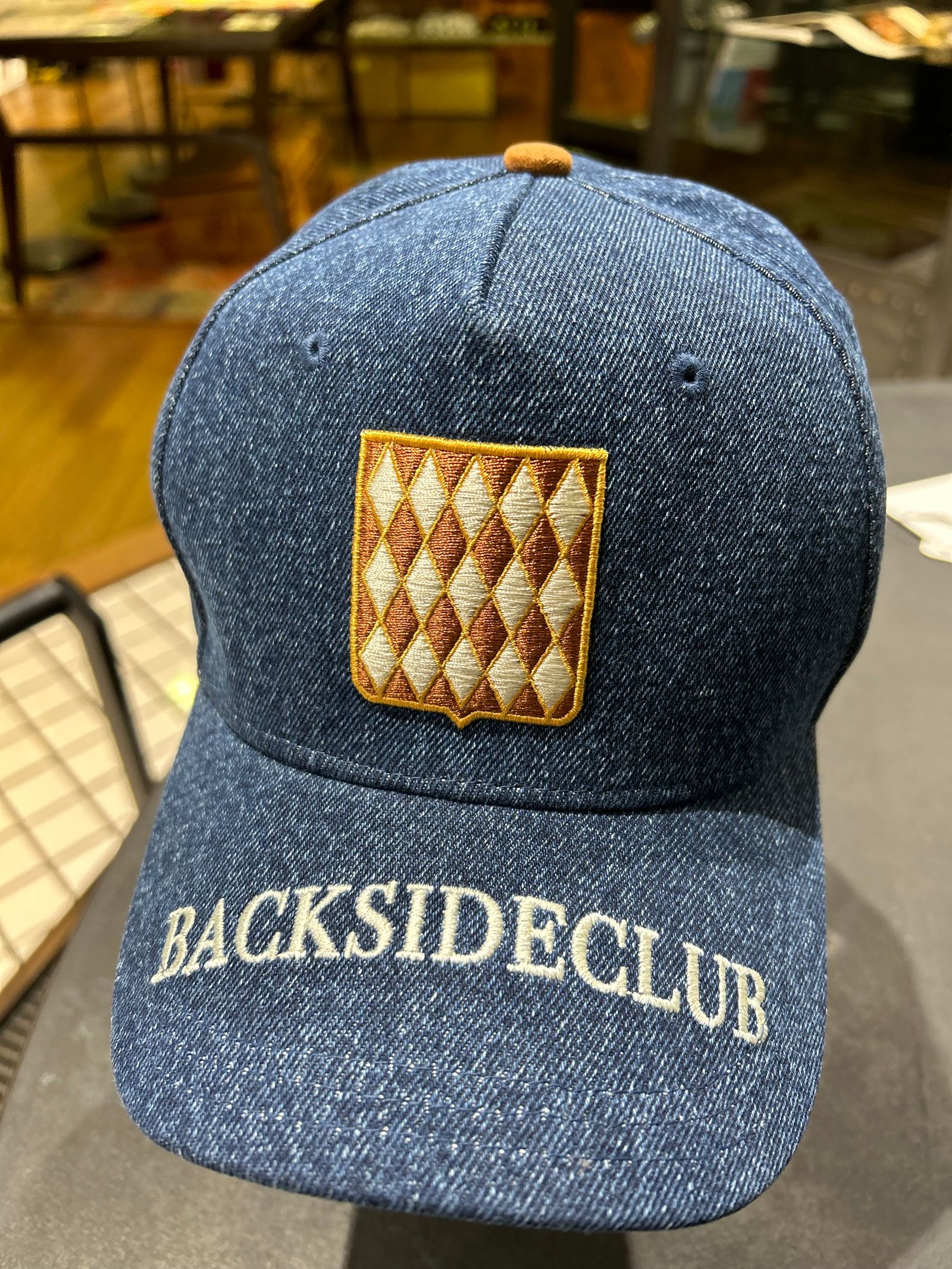 デニム刺繍入りBB CAP インディゴブルー【 backside club 】バックサイドクラブ