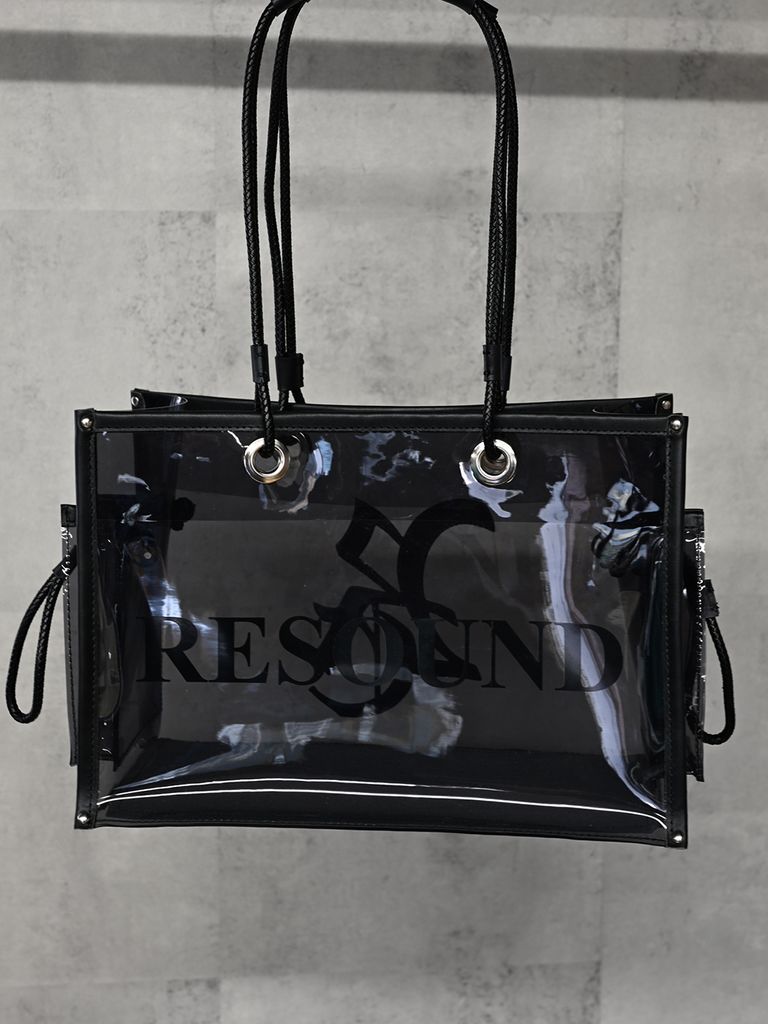 《予約品》 vermilion×RESOUND PVC TOTE BAG / ビニールトートバッグ / ブラック
