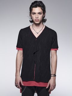 《予約品》 LayeredPetitFrillT-Shirt / ブラック・レッド 【kiryuyrik】 7月以降入荷予定