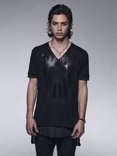 《予約品》 LayeredT-Shirt / レイヤードTシャツ / ブラック・ブラック 【kiryuyrik】 7月以降入荷予定