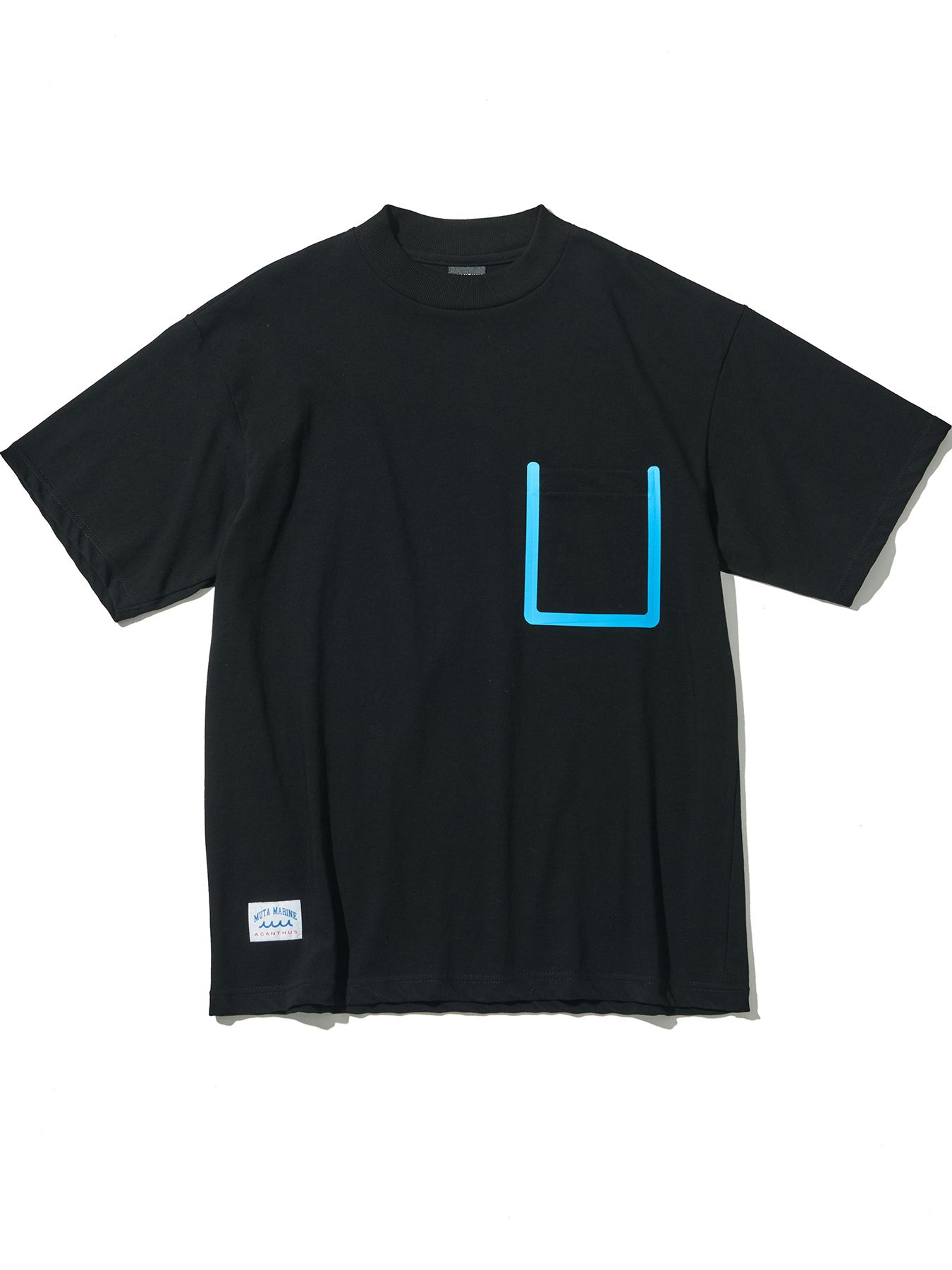【予約品 10月9日(木) 締切】muta Mock Neck Pocket Tee / Tシャツ / ホワイト【Acanthus × muta MARINE】