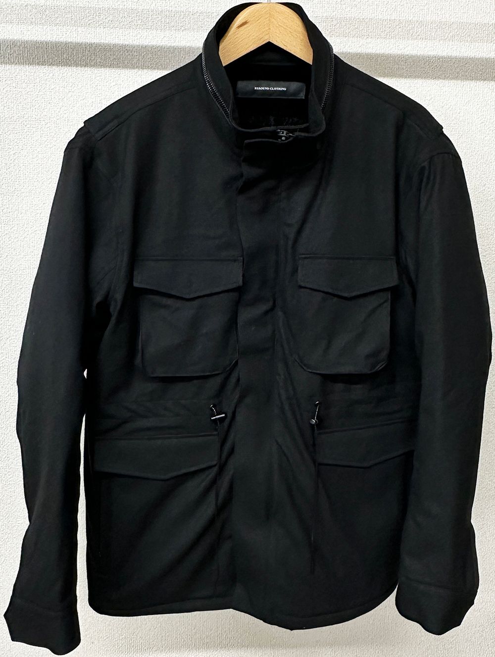 FUR RC-65 / ボアファーフィールドジャケット / ブラック 内側イタリアBARTLOZZ製 エコファー【RESOUND CLOTHING】