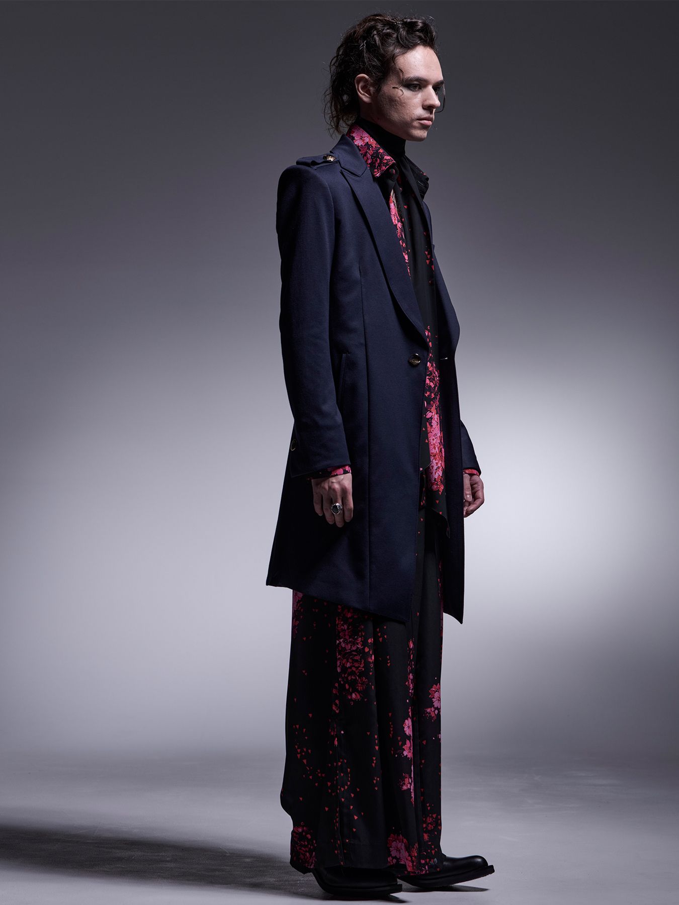 【予約品 7月13日(日) 締切】Wide Tuck Slacks / ワイドタック スラックス / サクラ ブラック&ピンク