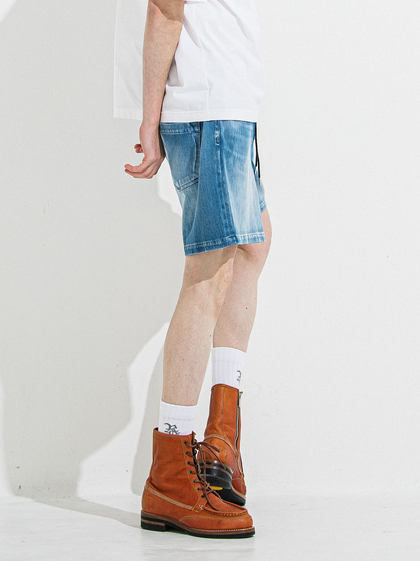 【予約品 】DENIM JERSEY SHORTS / デニムジャージショーツ / ライトインディゴ
