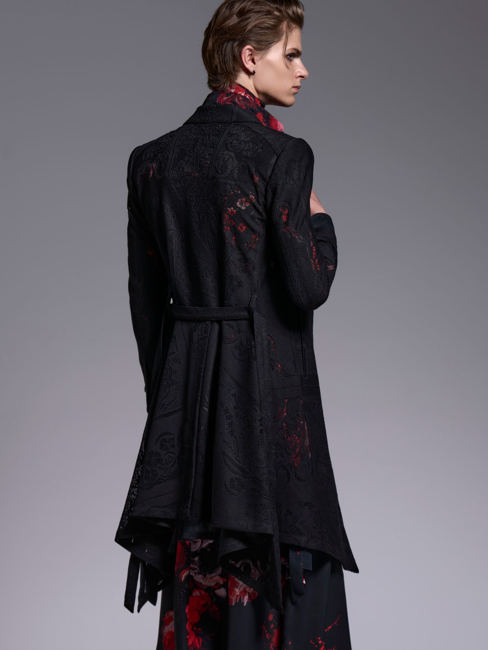 【予約品 1月4日(日) 締切】Flare Shirt / フレアシャツ / ブラックフローラ