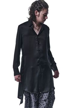 FlareShirts シャツ Satin / Black 【kiryuyrik】