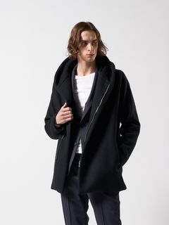 【予約品】 zip witch coat / フーデットコート / ブラック