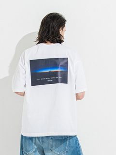 【予約品 】YOAKE PHOTO OVER TEE /  フォトオーバーサイズTシャツ / ホワイト