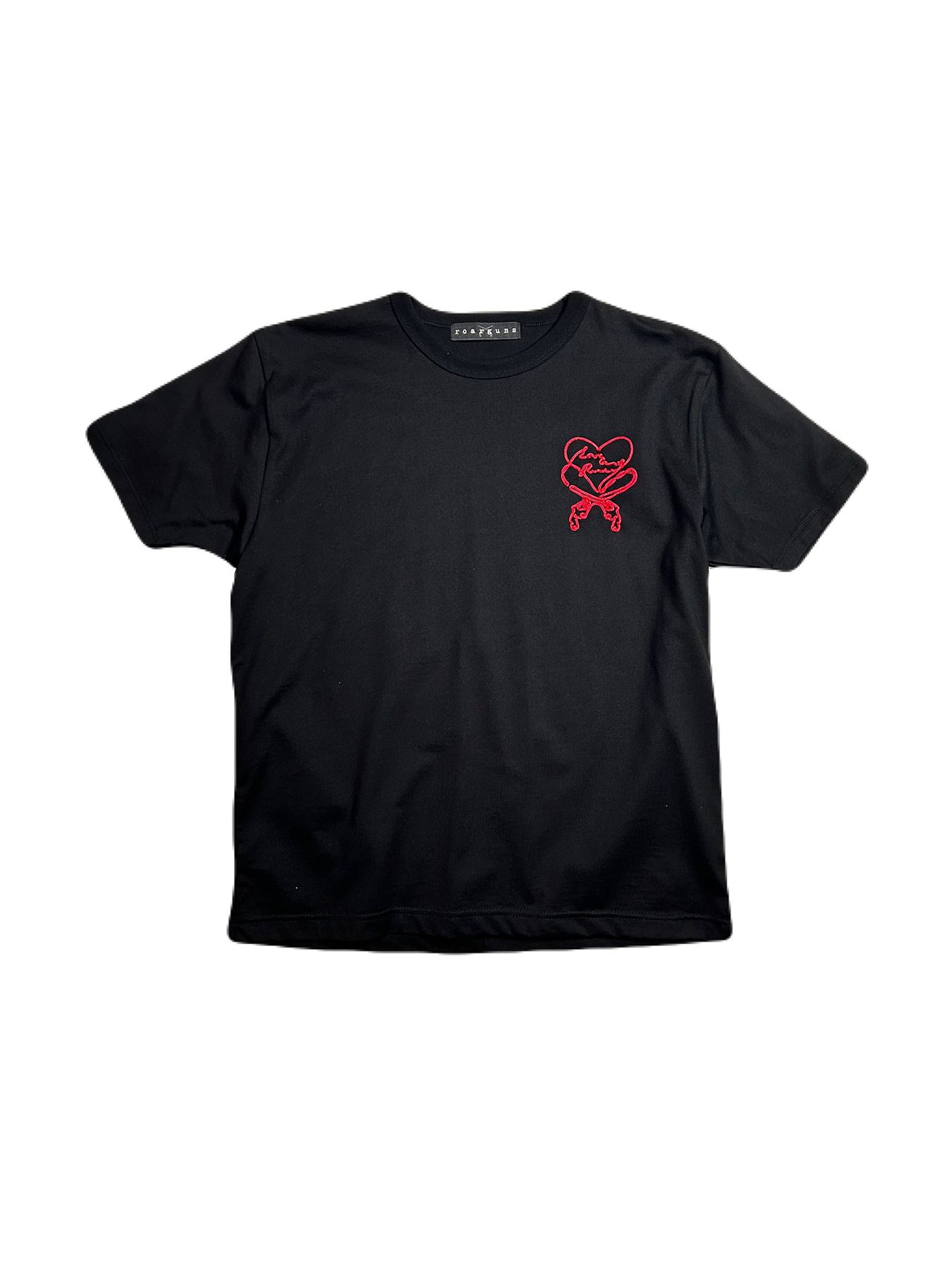 【予約品 8月10日(日) 締切 】WOMENS HEART CARD EMB T / ハートカード エンブロイダリー Tシャツ / ブラック