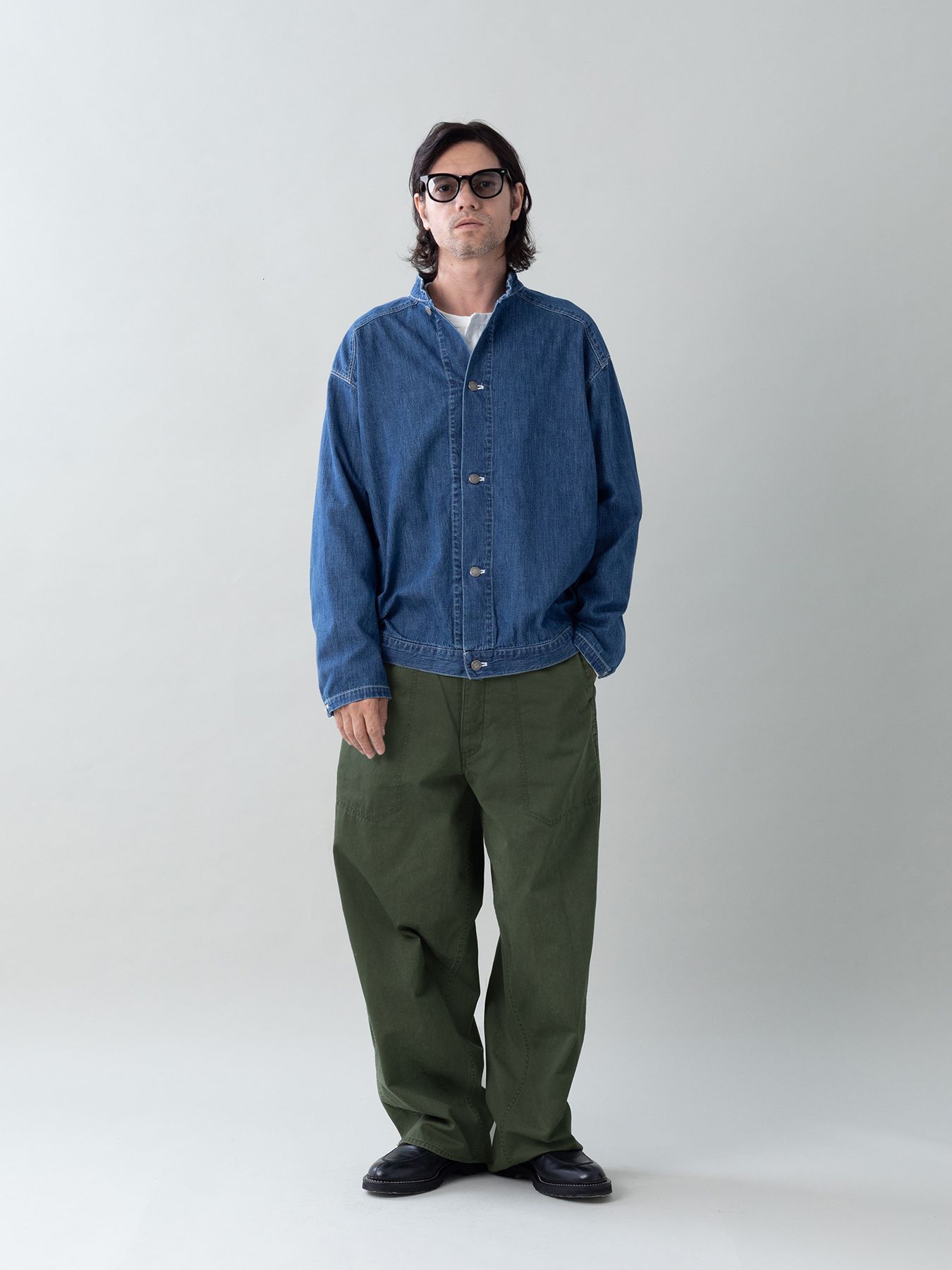 【予約品 5月6日(水) 締切】USN-MIRITARYHERRINGBONE / ミリタリーパンツ / カーキ