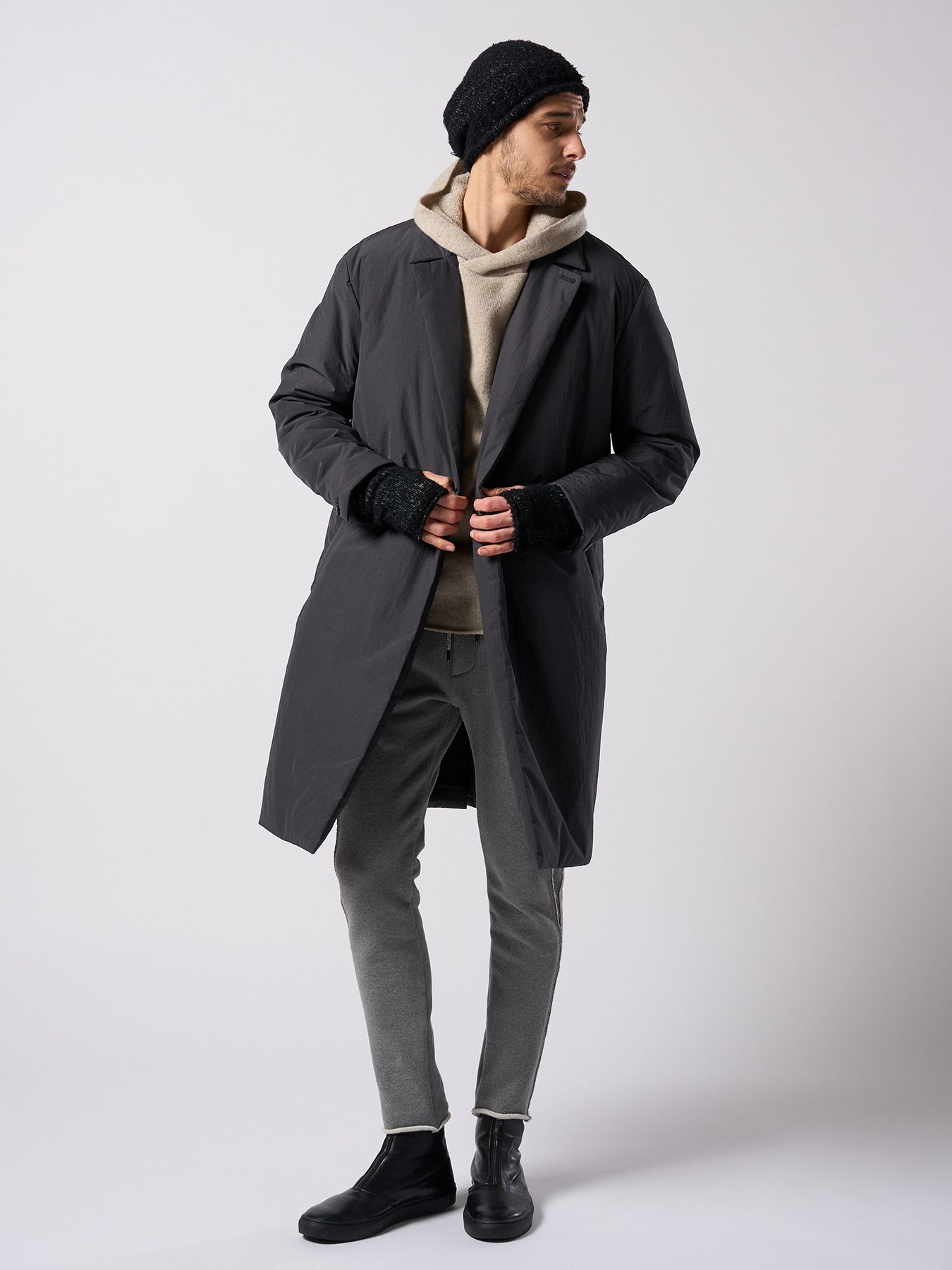 【予約品 4月19日(日) 18時締切】double breasted solid coat / ダブルブレスト ソリッド コート / フェードスミ