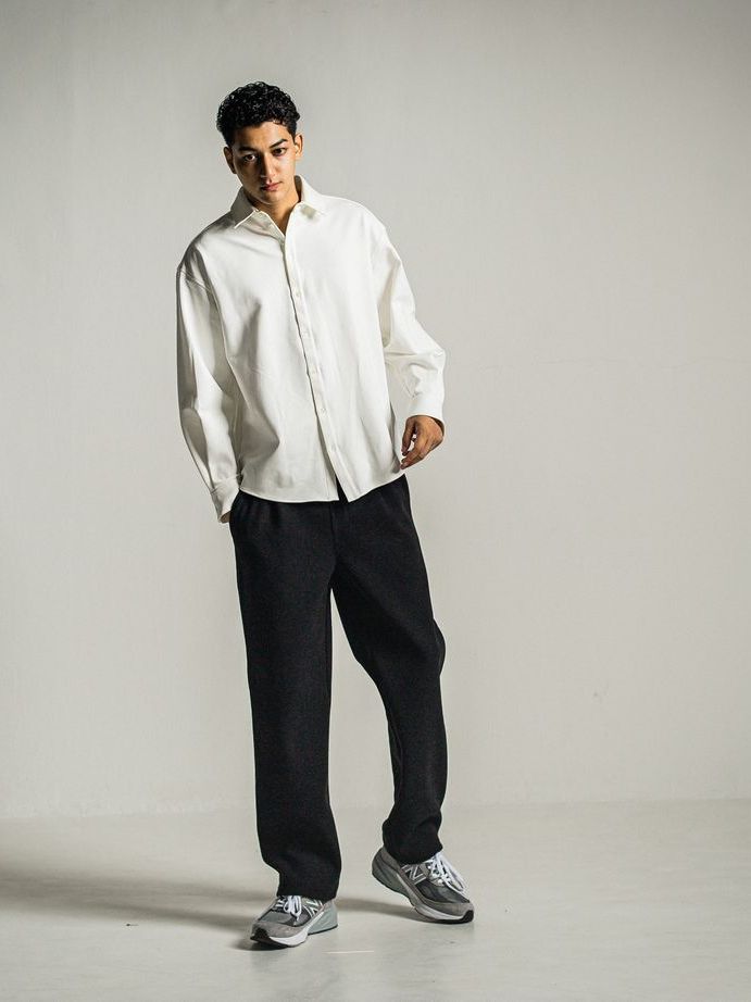 《予約9月1日18時締め》 MELTON WIDE TUCK PANTS  / ワイドタックパンツ / ブラック