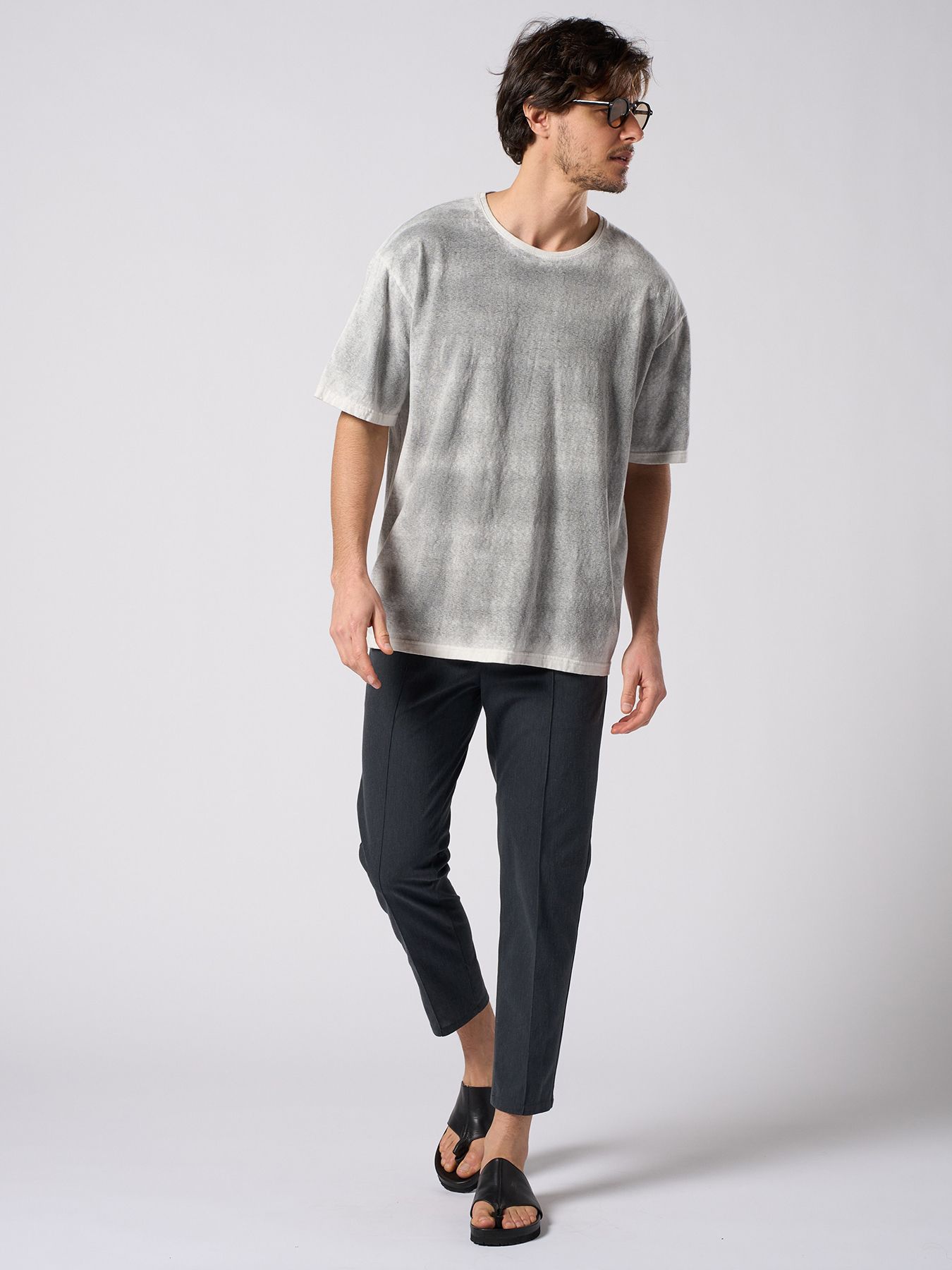 【予約品 1月25日(日) 締切】muta × wjk collection：smart pin-tuck slacks  / スマートピンタック スラックス / ブラック