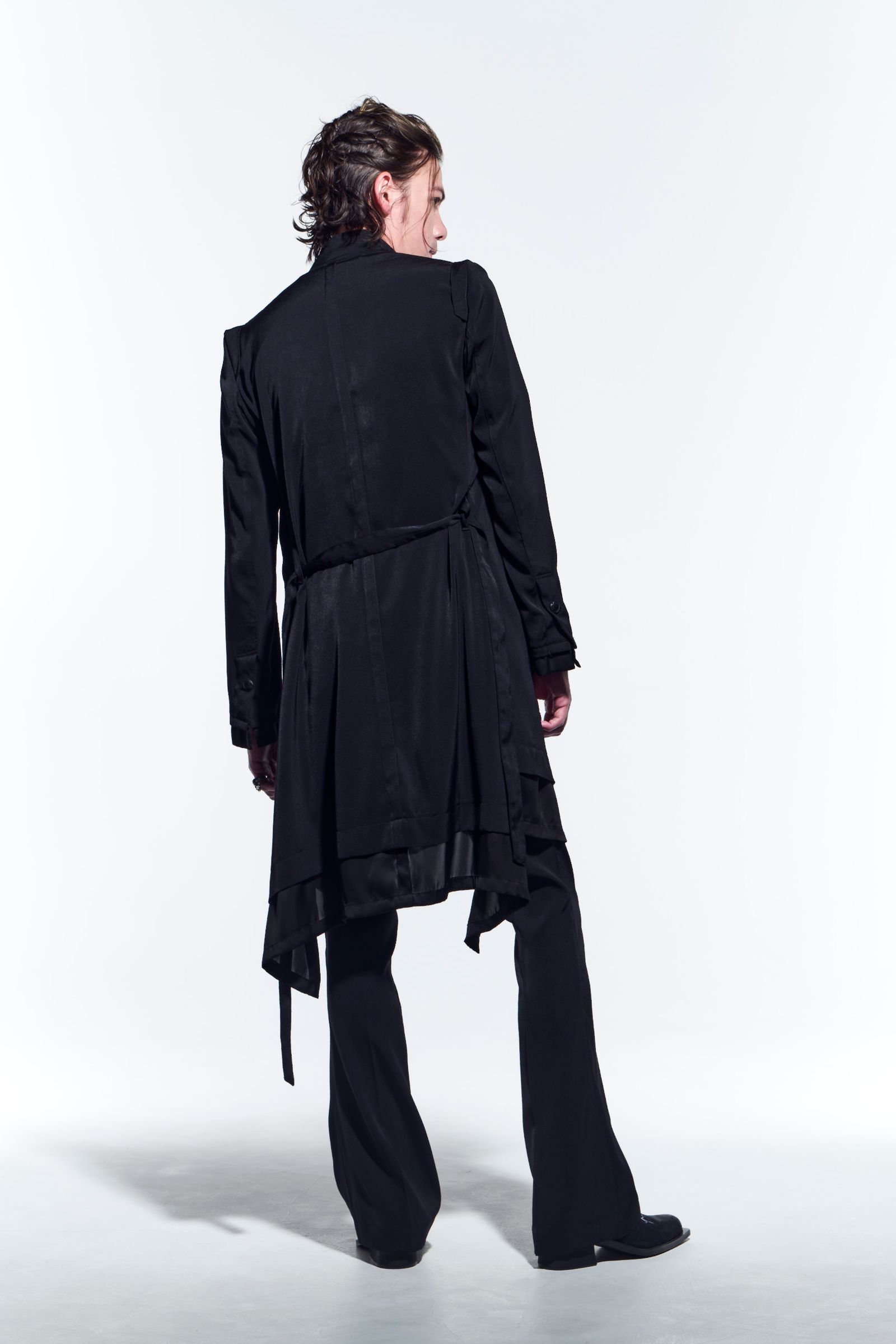 kiryuyrik - 《予約品》 LayeredNoCollarFlareJacket ジャケット Suede