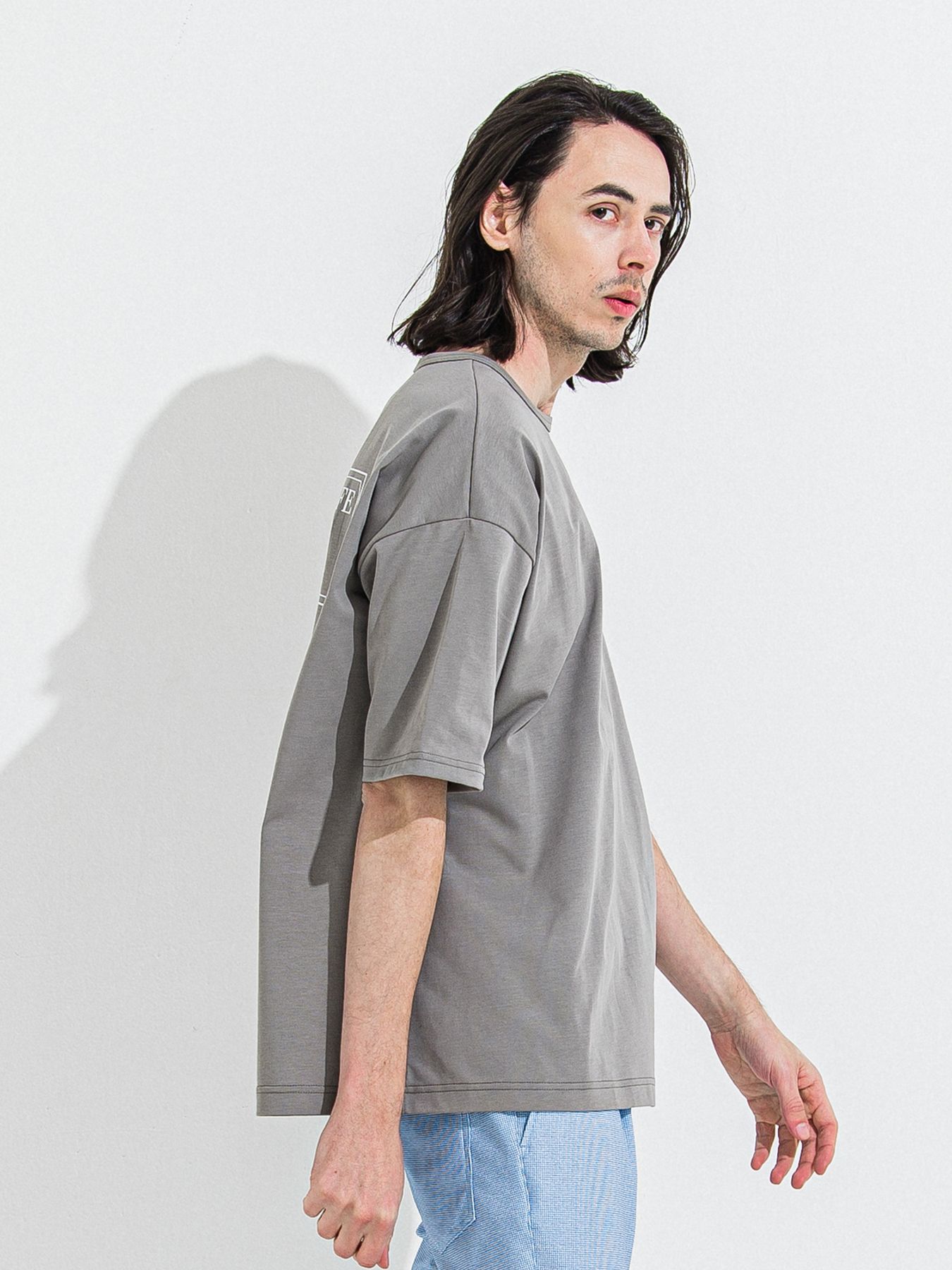 【予約品 】CREW OVER TEE /  クルーオーバーサイズTシャツ / グレー