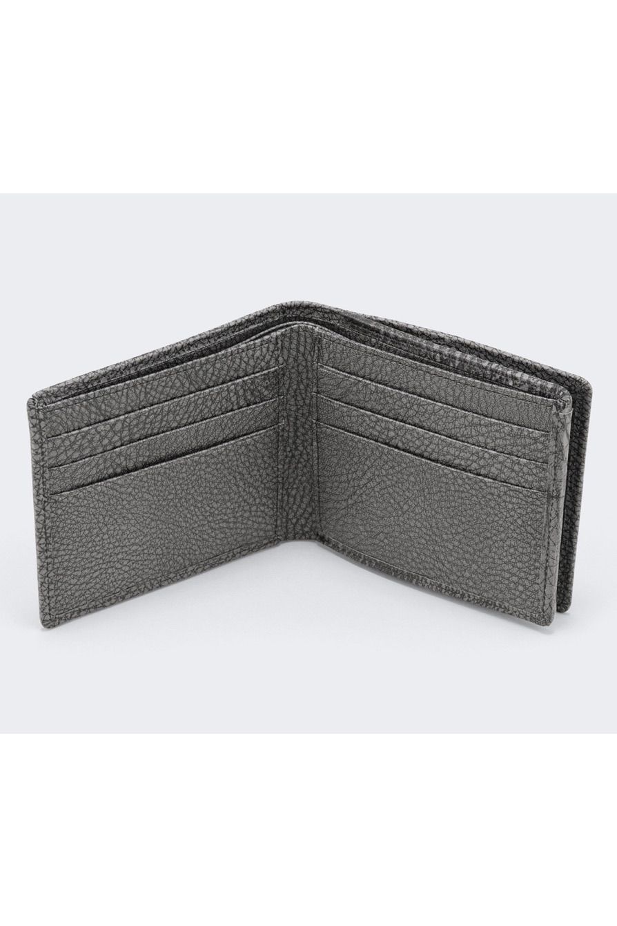 二つ折り財布 Grind Leather / Black 【aniary】