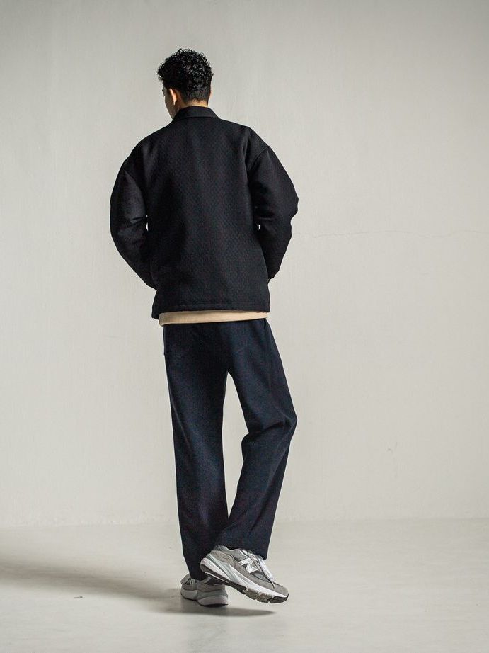 《予約9月1日18時締め》 MELTON WIDE TUCK PANTS  / ワイドタックパンツ / ネイビー