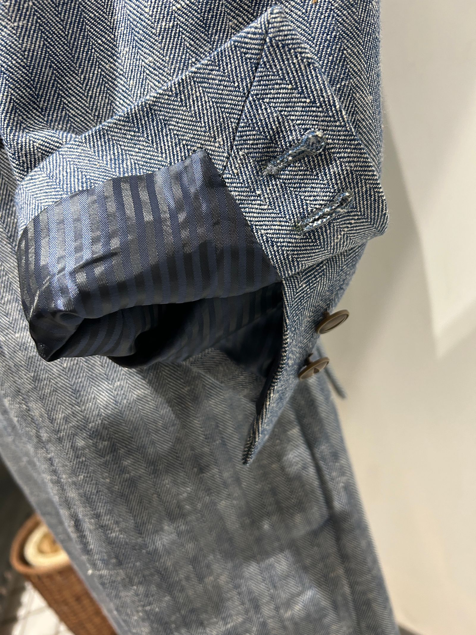 テーラーメイドジャケットつなぎ ヘリンボーン1点物 /アレフルード +CAPサービス