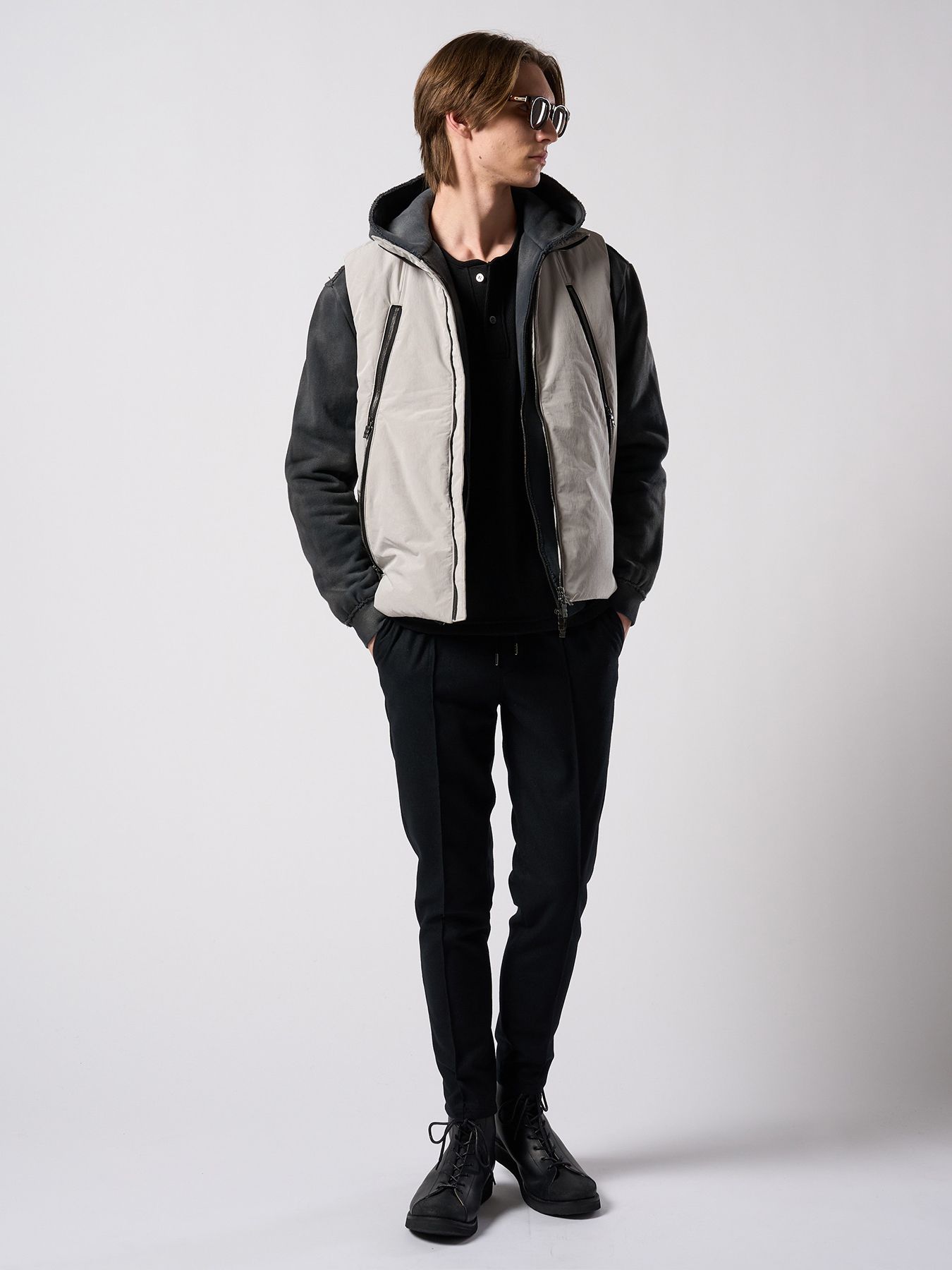 【予約品 4月19日(日) 18時締切】fade zip-up hoodie / フェード ジップアップ フーディー / フェードブラック