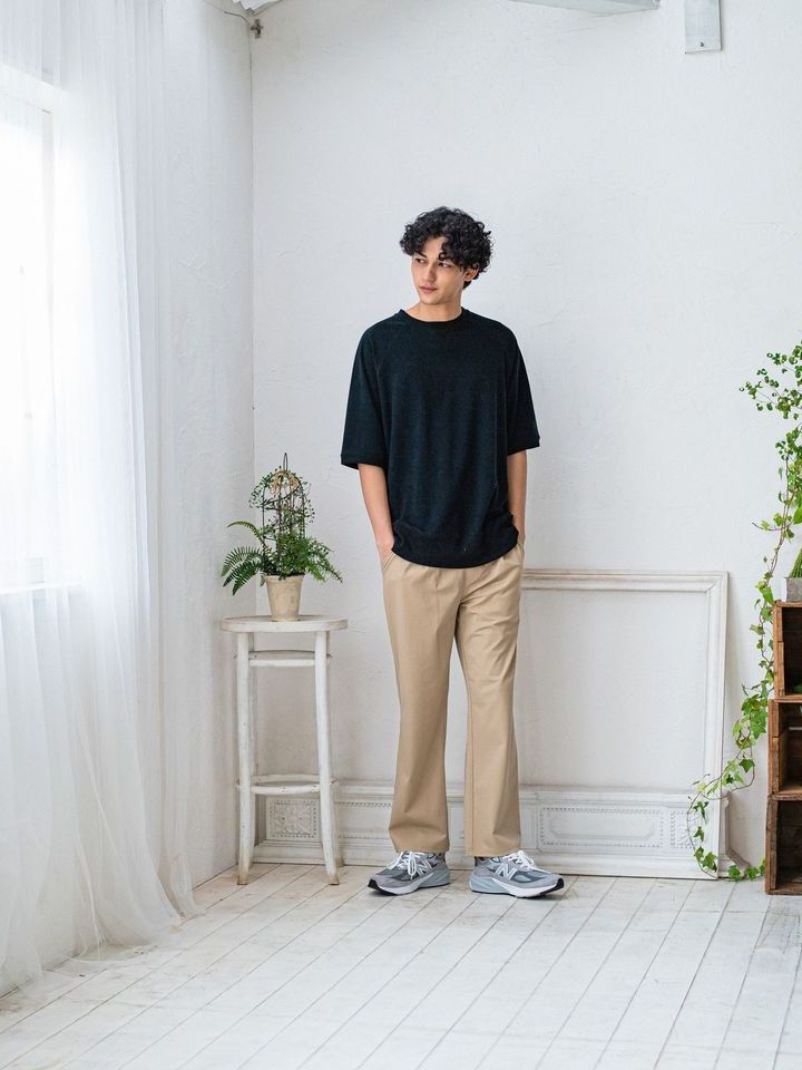 《予約品3月3日18：00締め》 PILE half sleave / ハーフスリーブT / ブラック