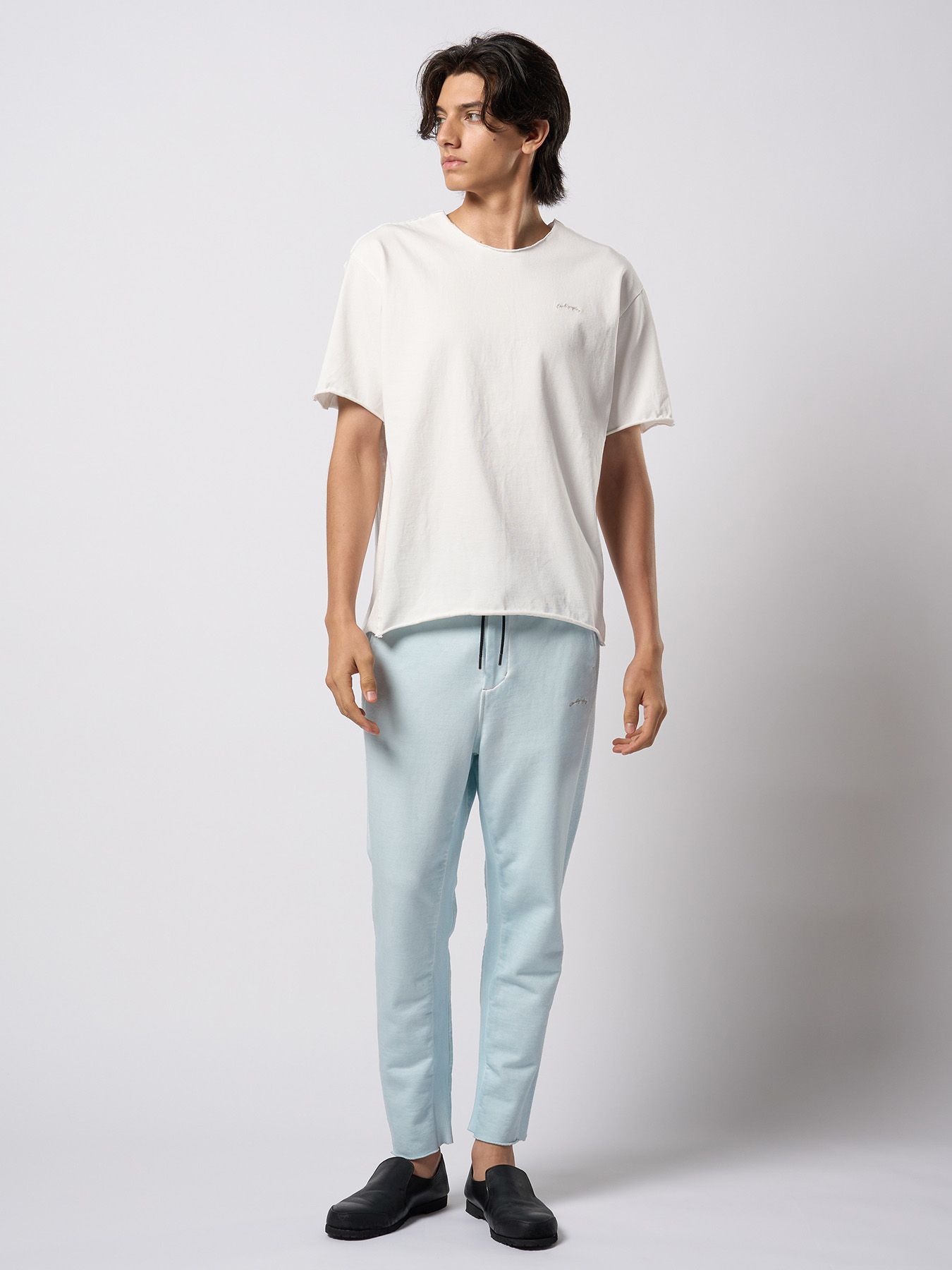【予約品 9月23日(火) 締切】cut-off sweat pants / カットオフ スウェットパンツ / アイスブルー
