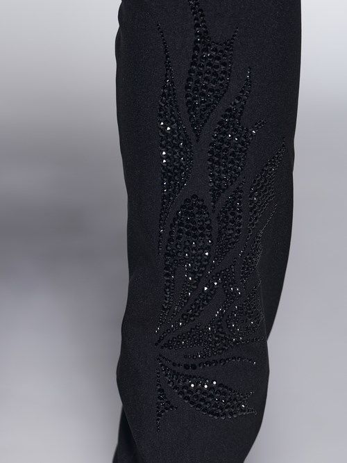 《予約品》 SkinnySlacks / スワロ装飾スキニースラックス / ブラック 【kiryuyrik】 9月以降入荷予定
