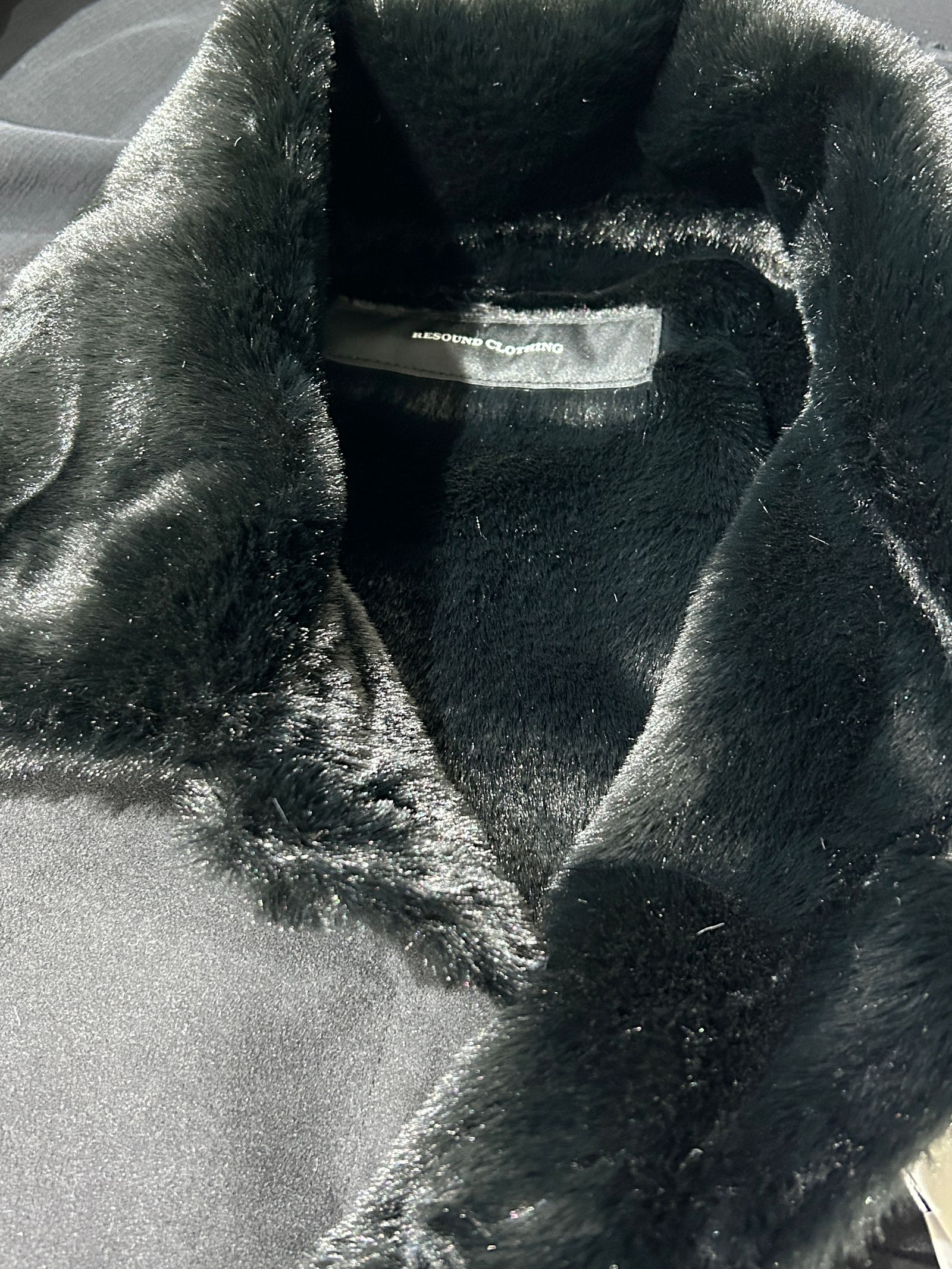 SUEDE FUR CAVER ALL / スウェードファーカバーオール / ブラック