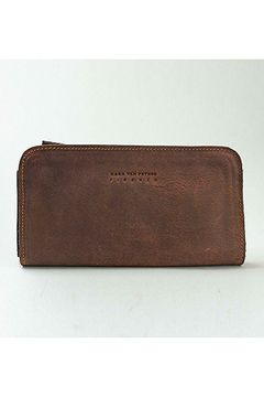 ハーフジップ長財布 DAVIS / Orange Wild 【KARA VAN PETROL】 イタリア製