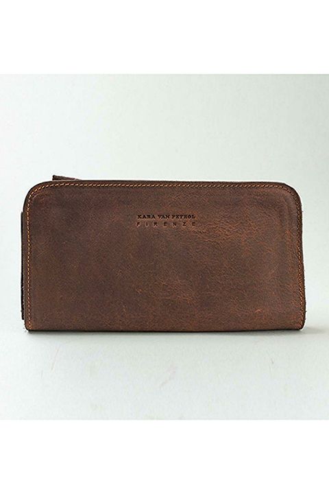ハーフジップ長財布 DAVIS / Orange Wild 【KARA VAN PETROL】 イタリア製