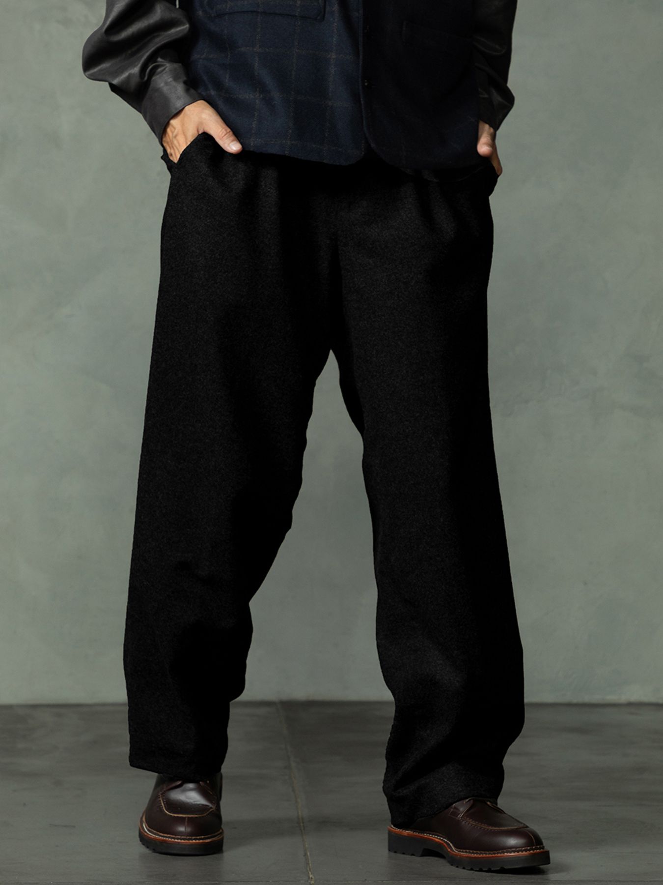 【予約品 7月5日(日) 締切】WOOLBASTE TROUSERS / ウールトラウザーズ / ブラック
