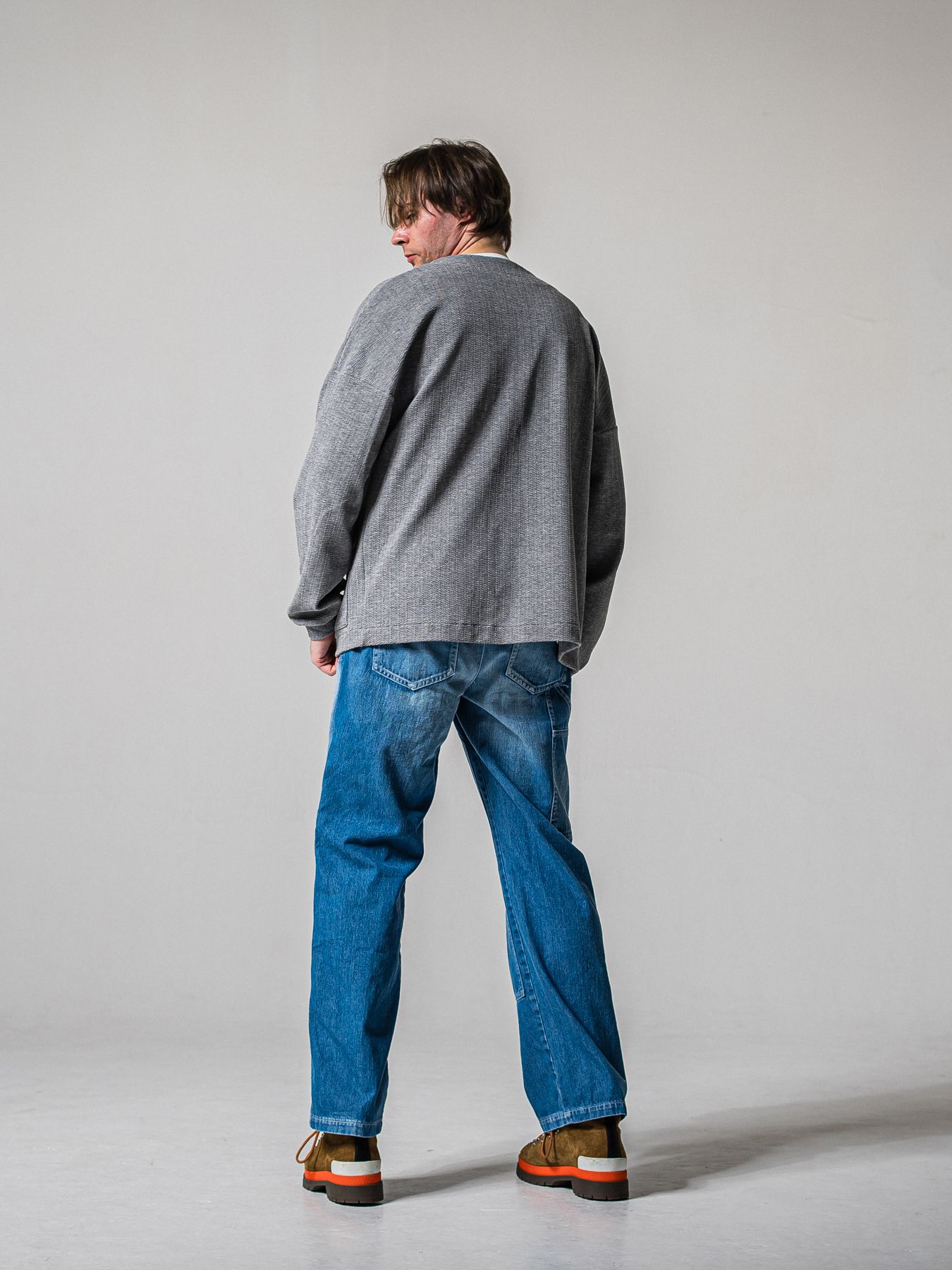 【予約品 11月16日(日) 締切】BLISTER KNIT C/D / ブリスターニットカーディガン  / グレー