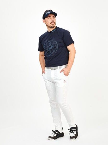 DOT PRINT EMB MOCK NECK / ブラック 【SY32 by SWEET YEARS GOLF】