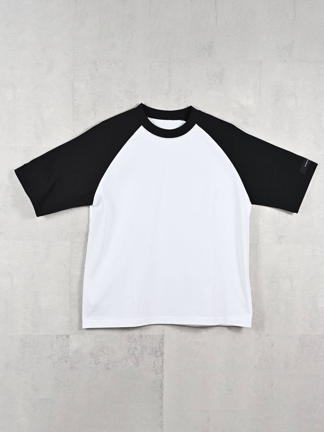 BACK RC RAGLAN OVER TEE / バックロゴ ラグランスリーブ オーバーTシャツ / ホワイト×ブラック