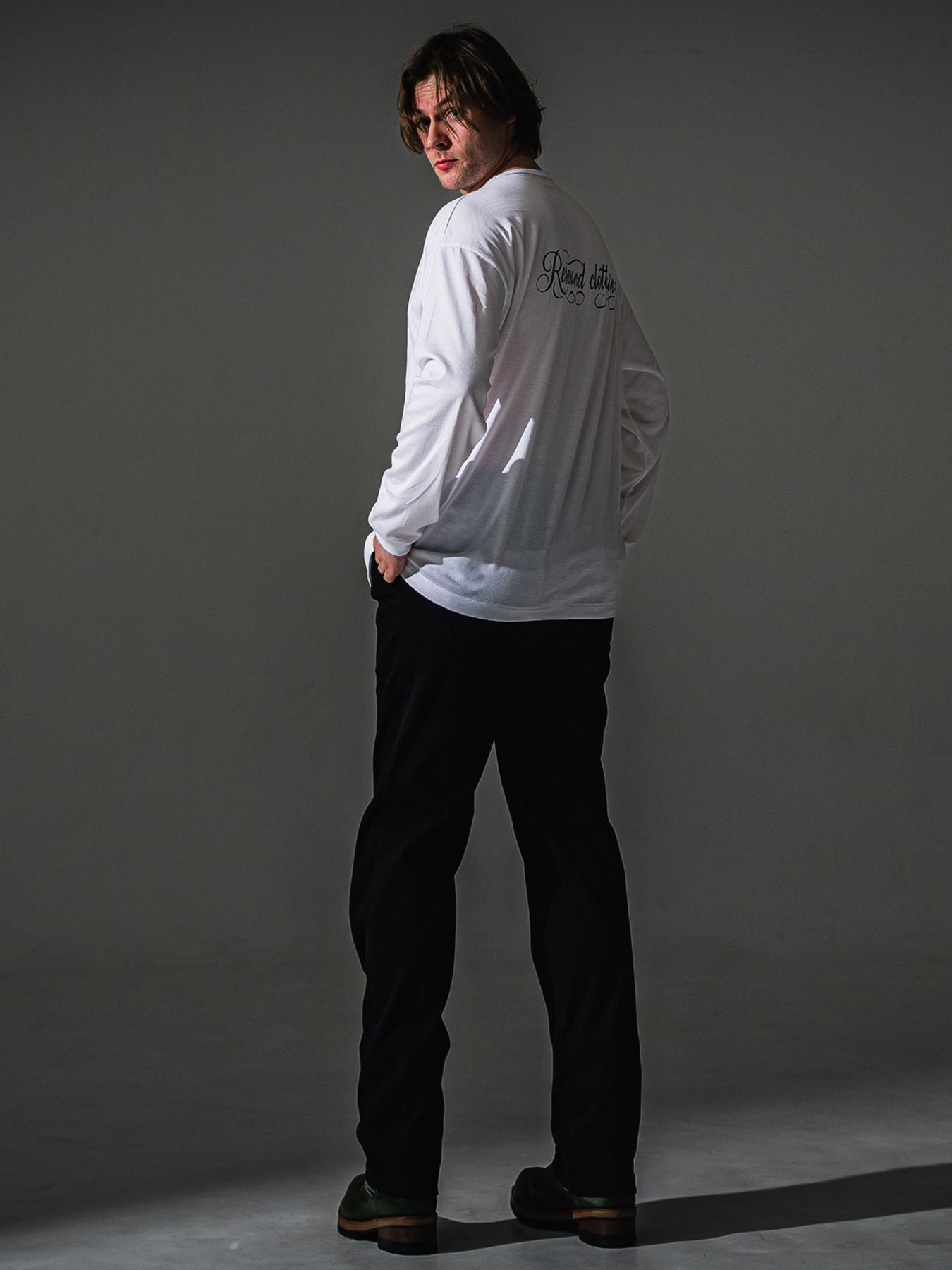 【予約品】DENIM JERSEY WIDE PT / デニムジャージー ワイドパンツ / ブラック