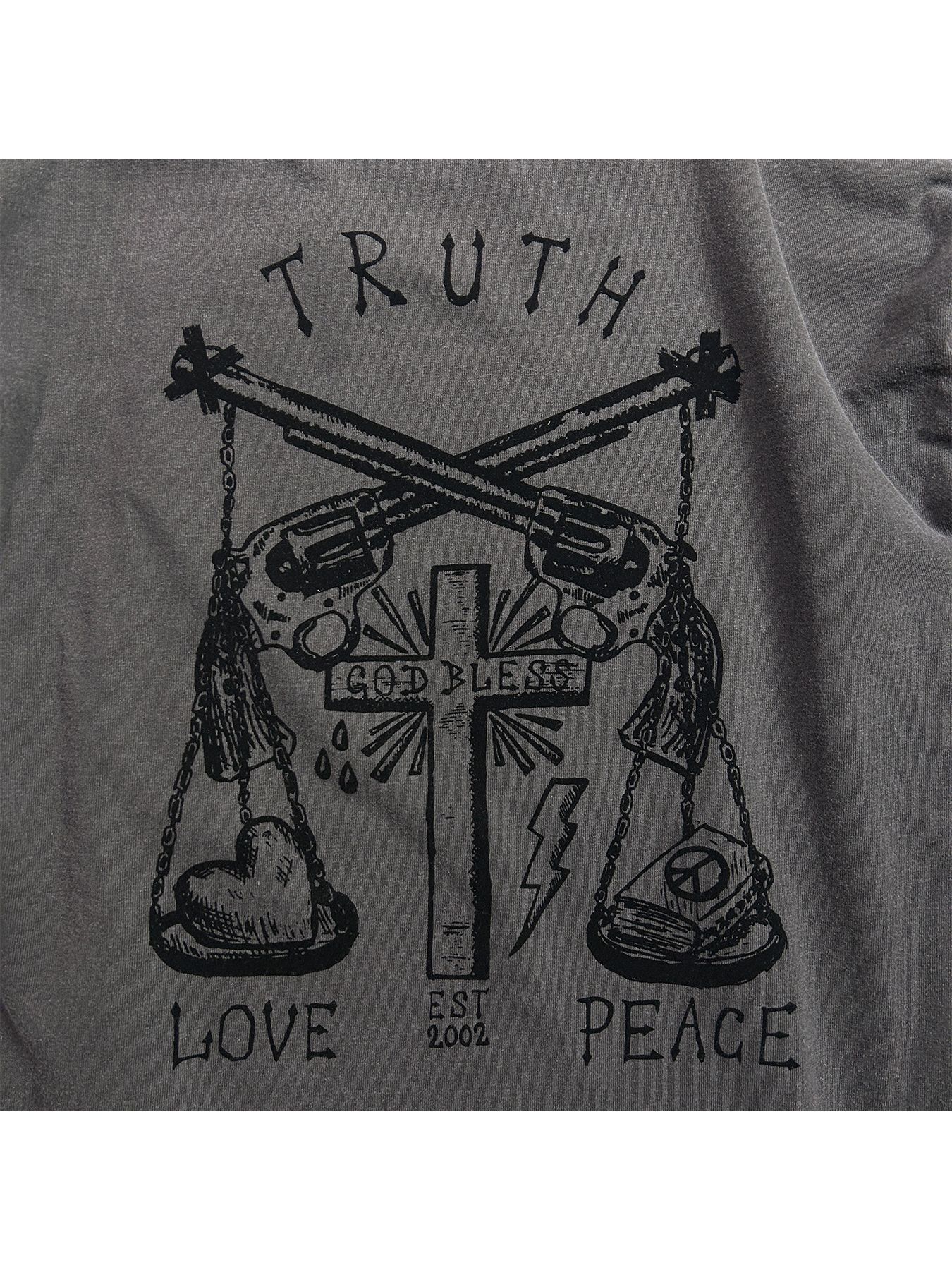 【予約品 】FLOCKY PRINT L/S T / フロッキープリント ロングスリーブ Tシャツ / ブラック