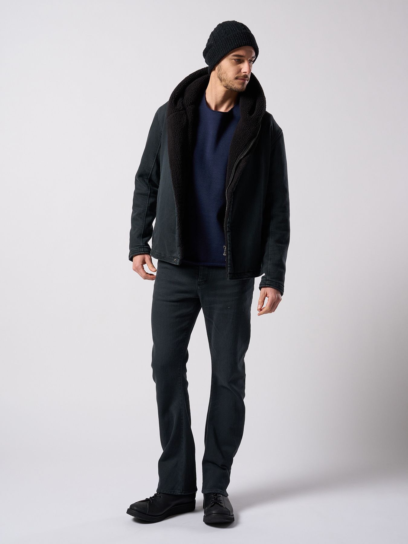 【予約品 4月19日(日) 18時締切】lomond×powder multi kint cap / ウール ニットキャップ / ブラック