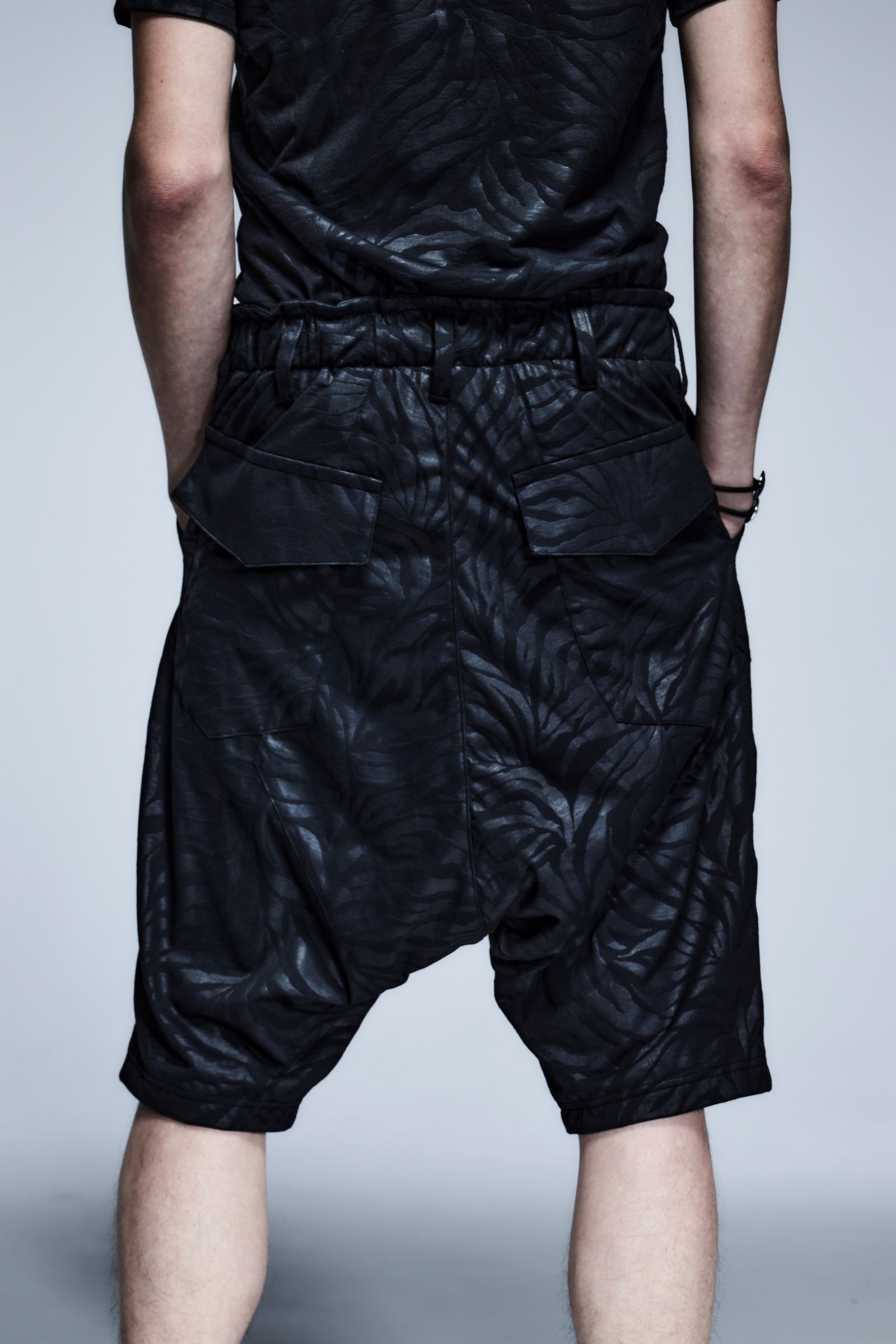 《予約品》 SaruelShortPants ZebraEmbossJersey / Black 【kiryuyrik】 3月入荷予定
