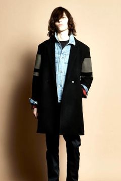 S100'S MELTON COAT コート / BLACK 【roarguns】