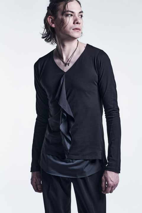 《予約品》 LayeredFrillT-Shirts Jersey / Black&Black 【kiryuyrik】 6月入荷予定